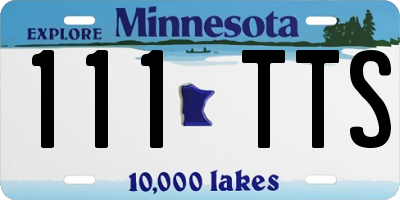 MN license plate 111TTS