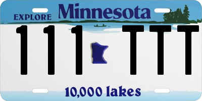 MN license plate 111TTT