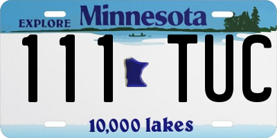 MN license plate 111TUC