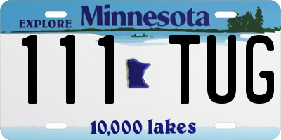 MN license plate 111TUG