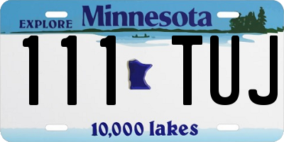 MN license plate 111TUJ