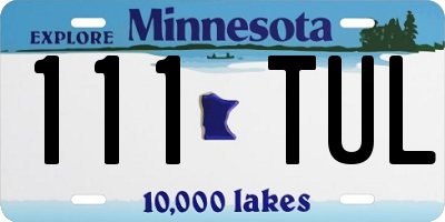 MN license plate 111TUL