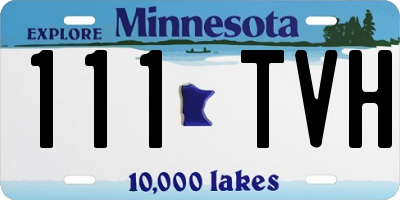 MN license plate 111TVH