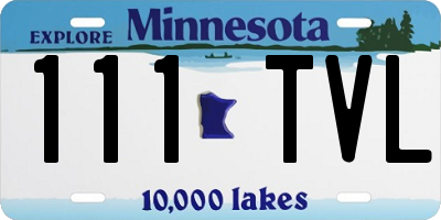 MN license plate 111TVL