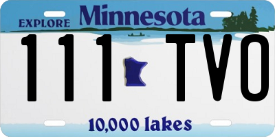 MN license plate 111TVO