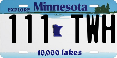 MN license plate 111TWH