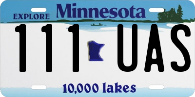 MN license plate 111UAS