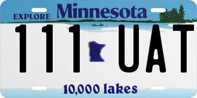 MN license plate 111UAT