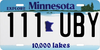 MN license plate 111UBY