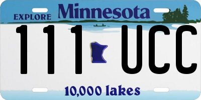 MN license plate 111UCC