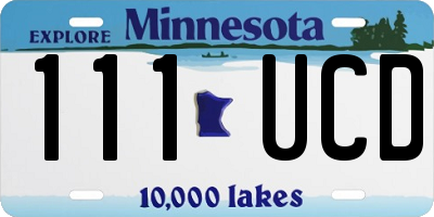 MN license plate 111UCD