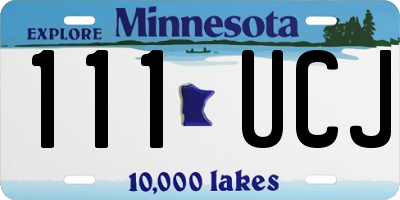 MN license plate 111UCJ