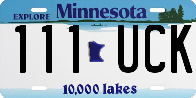 MN license plate 111UCK