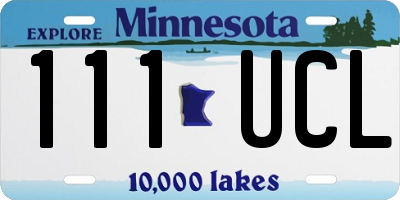 MN license plate 111UCL