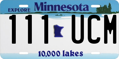 MN license plate 111UCM