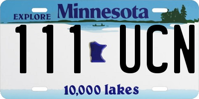 MN license plate 111UCN