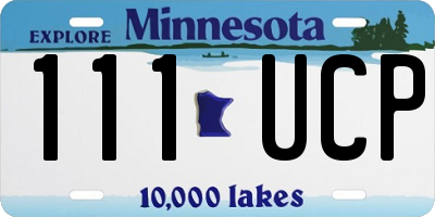 MN license plate 111UCP