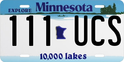 MN license plate 111UCS