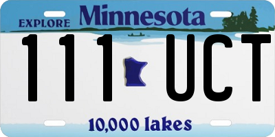 MN license plate 111UCT