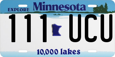 MN license plate 111UCU