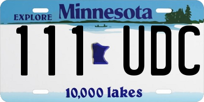 MN license plate 111UDC