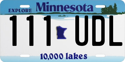 MN license plate 111UDL