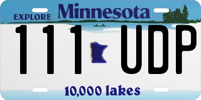 MN license plate 111UDP