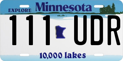 MN license plate 111UDR