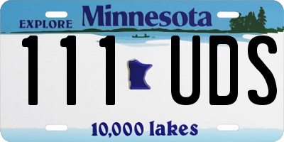 MN license plate 111UDS