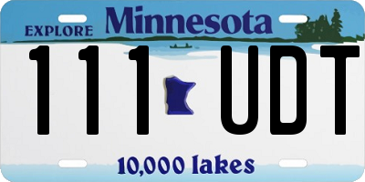 MN license plate 111UDT