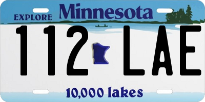 MN license plate 112LAE