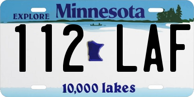 MN license plate 112LAF