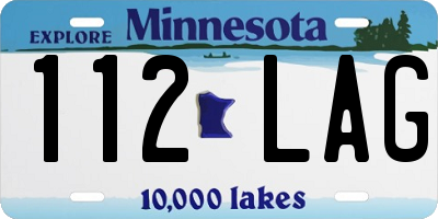 MN license plate 112LAG