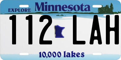 MN license plate 112LAH
