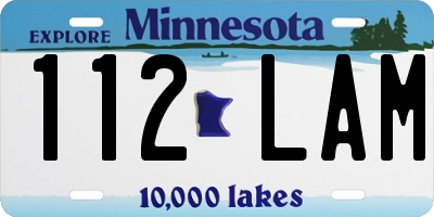 MN license plate 112LAM