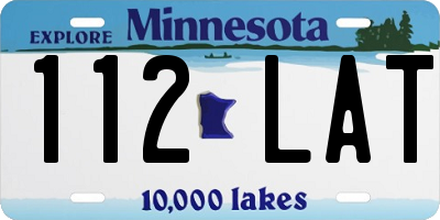 MN license plate 112LAT