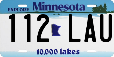 MN license plate 112LAU