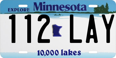 MN license plate 112LAY