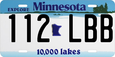 MN license plate 112LBB