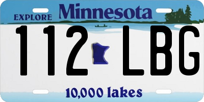 MN license plate 112LBG