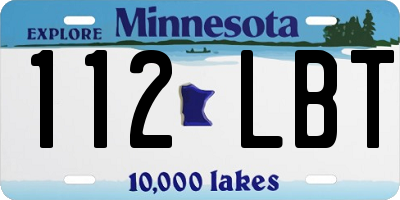 MN license plate 112LBT