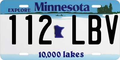 MN license plate 112LBV