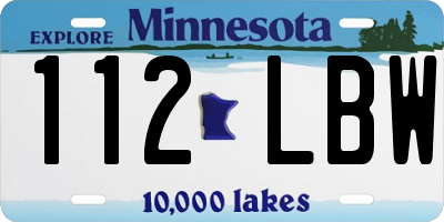MN license plate 112LBW