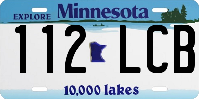 MN license plate 112LCB