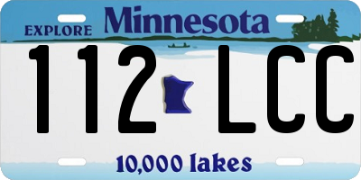 MN license plate 112LCC