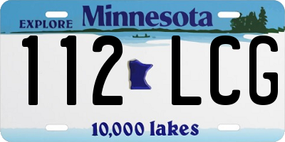 MN license plate 112LCG