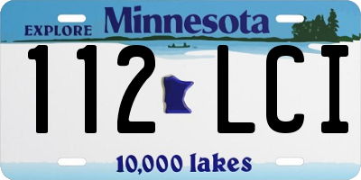 MN license plate 112LCI