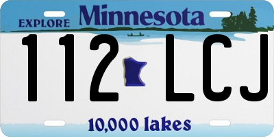 MN license plate 112LCJ
