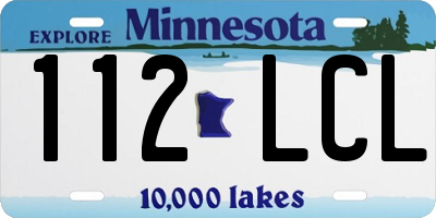 MN license plate 112LCL