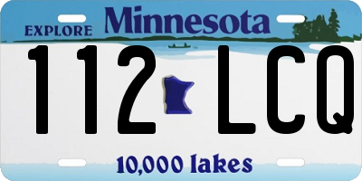 MN license plate 112LCQ
